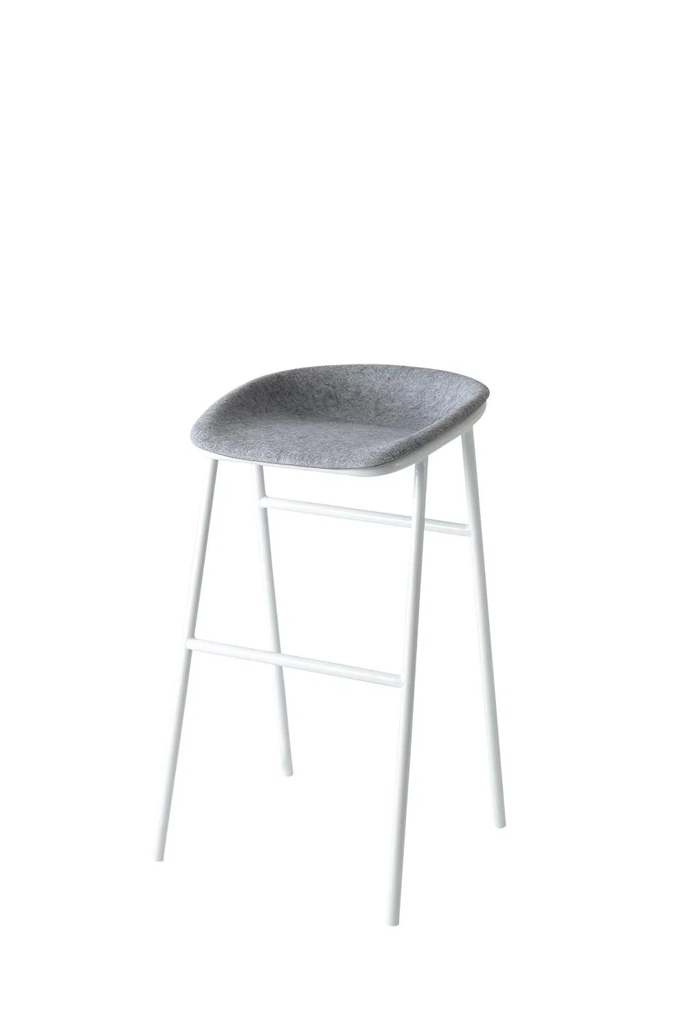 Kitchen Modern Design Metal Legs Recycled Pet Felt Seat High Bar Stool Counter Stool Kitchen Stool