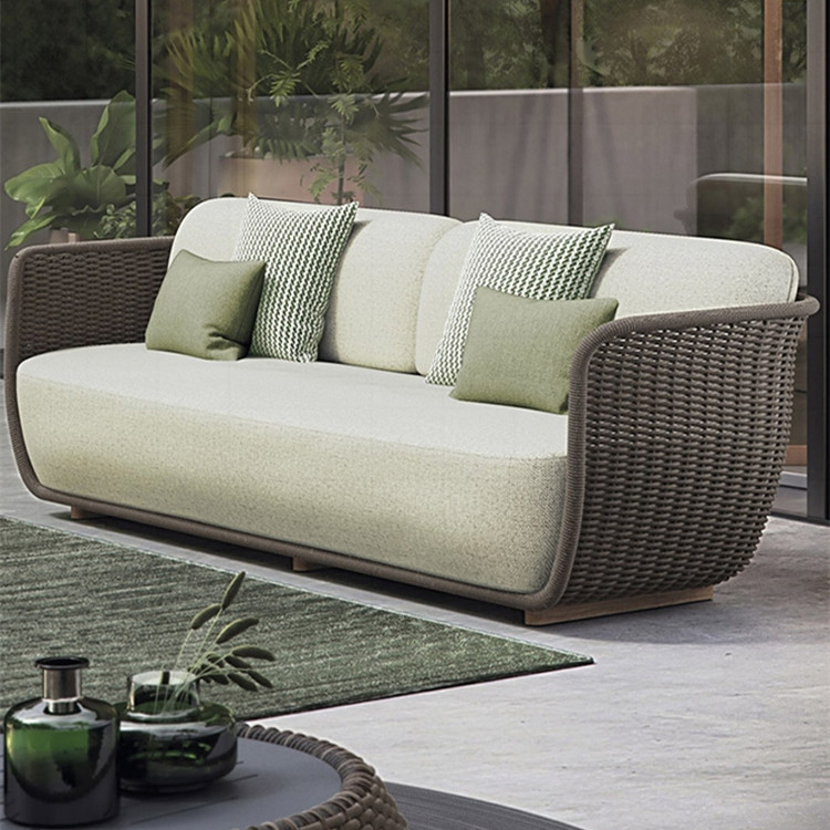 Hot Sales Modern Luxury Outdoor Rattan Sofa Set Comfortable Hotel &amp; Garden Furniture for Courtyards &amp; Parks-Factory New Design