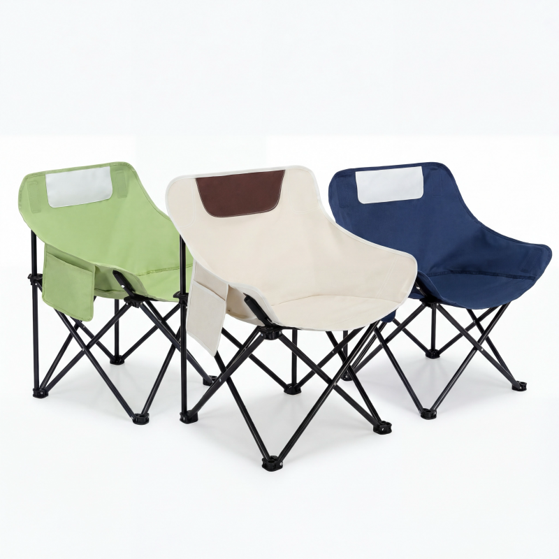 CE Certified Lightweight Folding Beach Chair with Steel Frame Portable Outdoor Camping Chair for Travel and Backyard Use