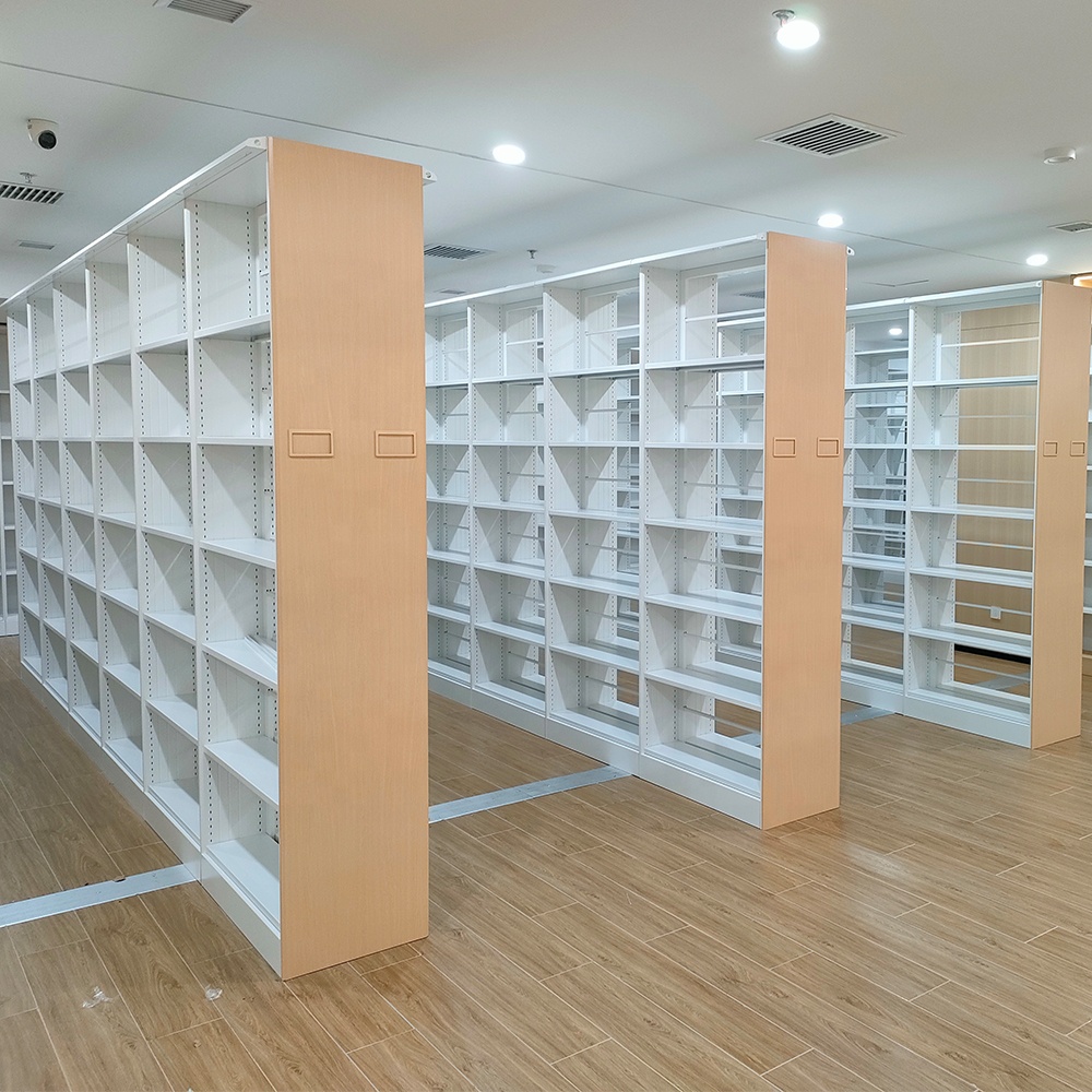Modern Double-Sided Steel Bookshelves Library Filing Shelving for School Office Use