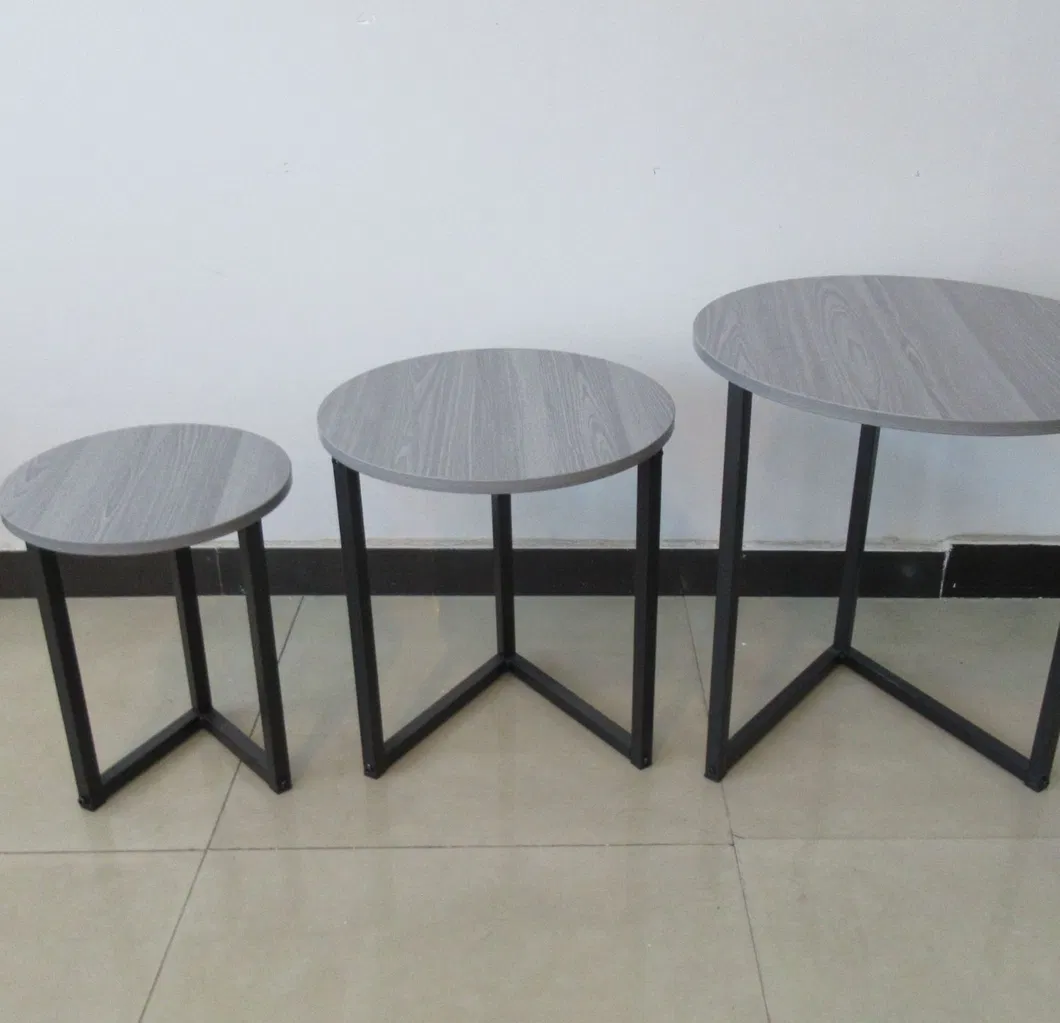 Space-Saving Nesting Coffee Table Set Home Furniture End Table Detail