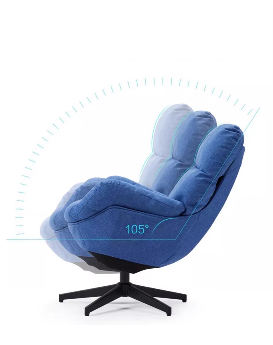 Modern Swivel Accent Recliner Details 2