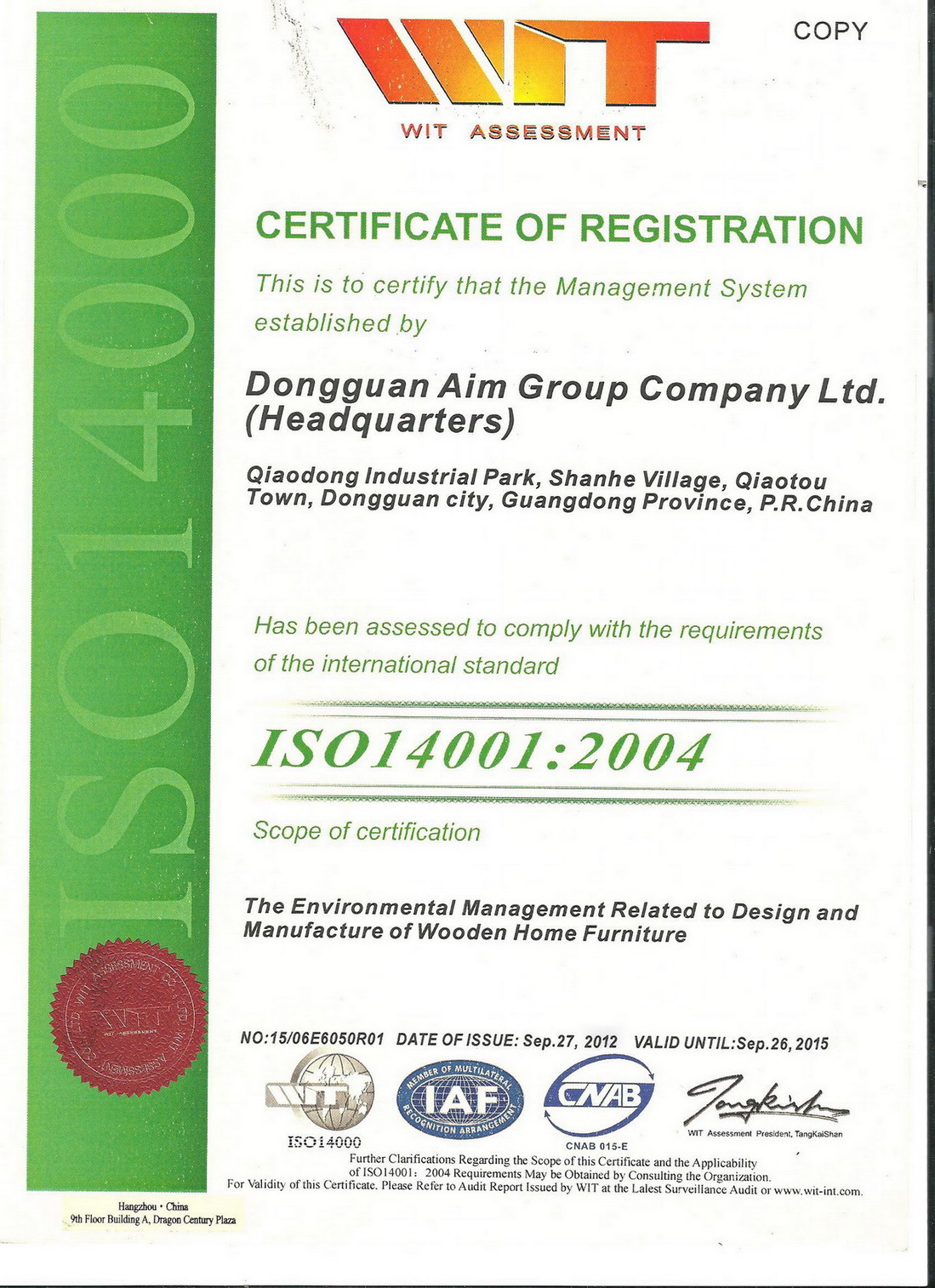 Quality Standard Certification 2