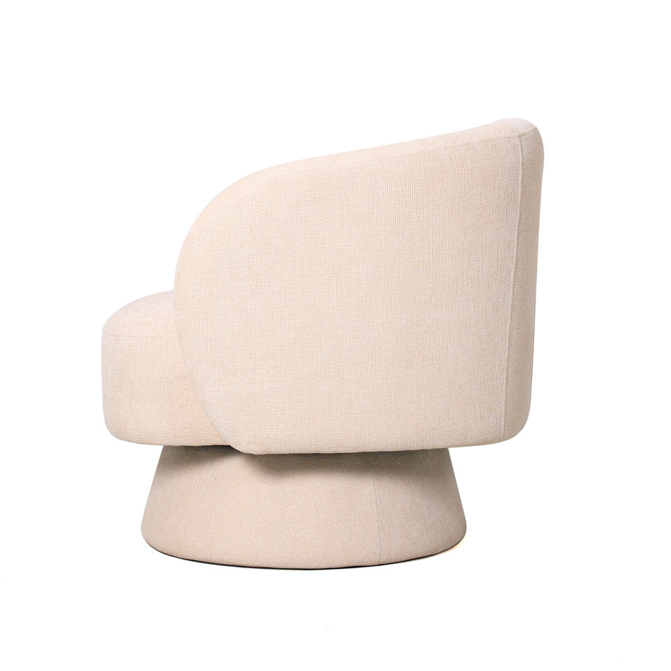 Modern PU Tufted Comfortable Reclining Accent Sofa Chair Fabric Upholstered Arms Swivel Home Office Bedroom Living Room Hotel