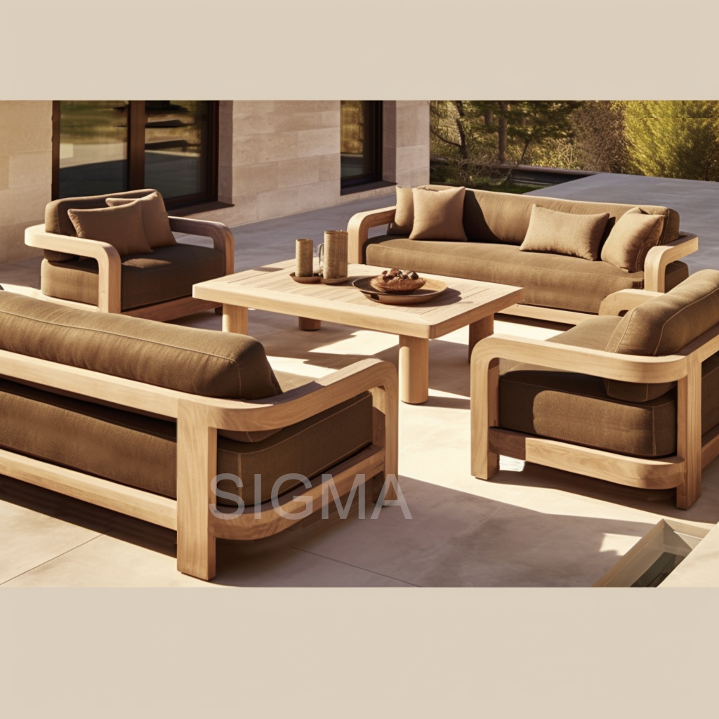 Teak Outdoor Sofa Set Detail 10