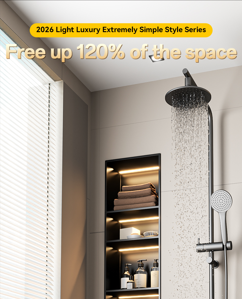 Cove or niche Stainless steel niche bathroom, built-in metal bathroom toilet with built-in storage shelves