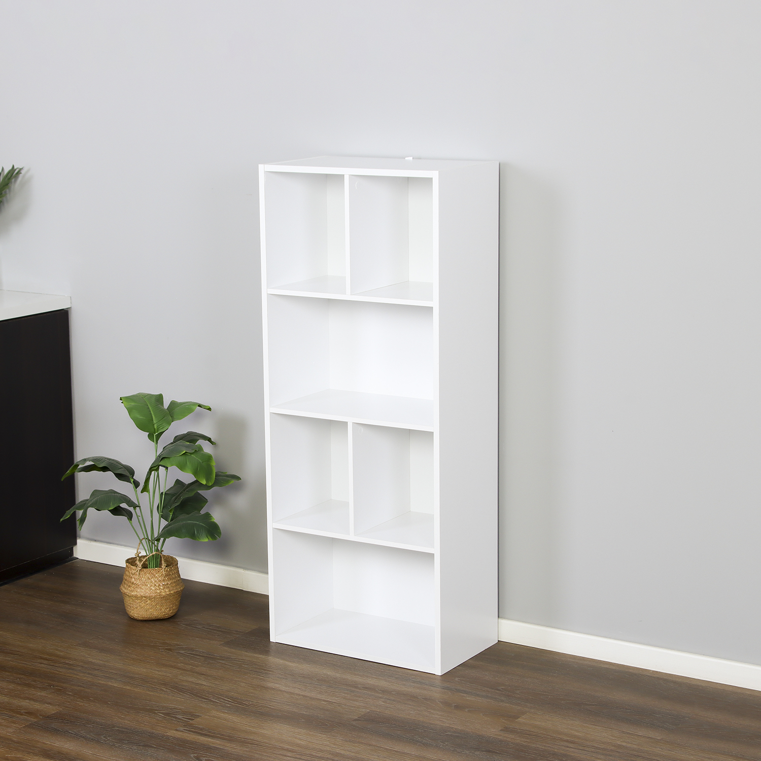 6-Cube Modern Freestanding Wood Bookcase Bookshelf Storage Shelf