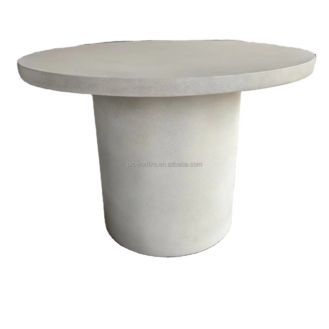 Weatherproof Round Concrete Garden Table Durable Outdoor Patio Dining Table
