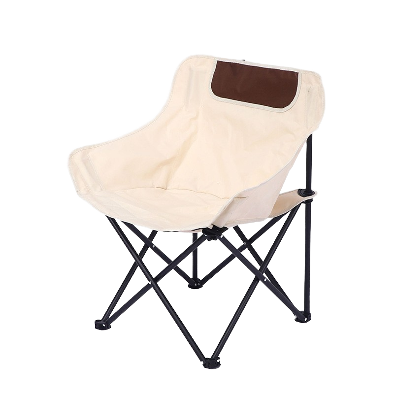 CE Certified Lightweight Folding Beach Chair with Steel Frame Portable Outdoor Camping Chair for Travel and Backyard Use