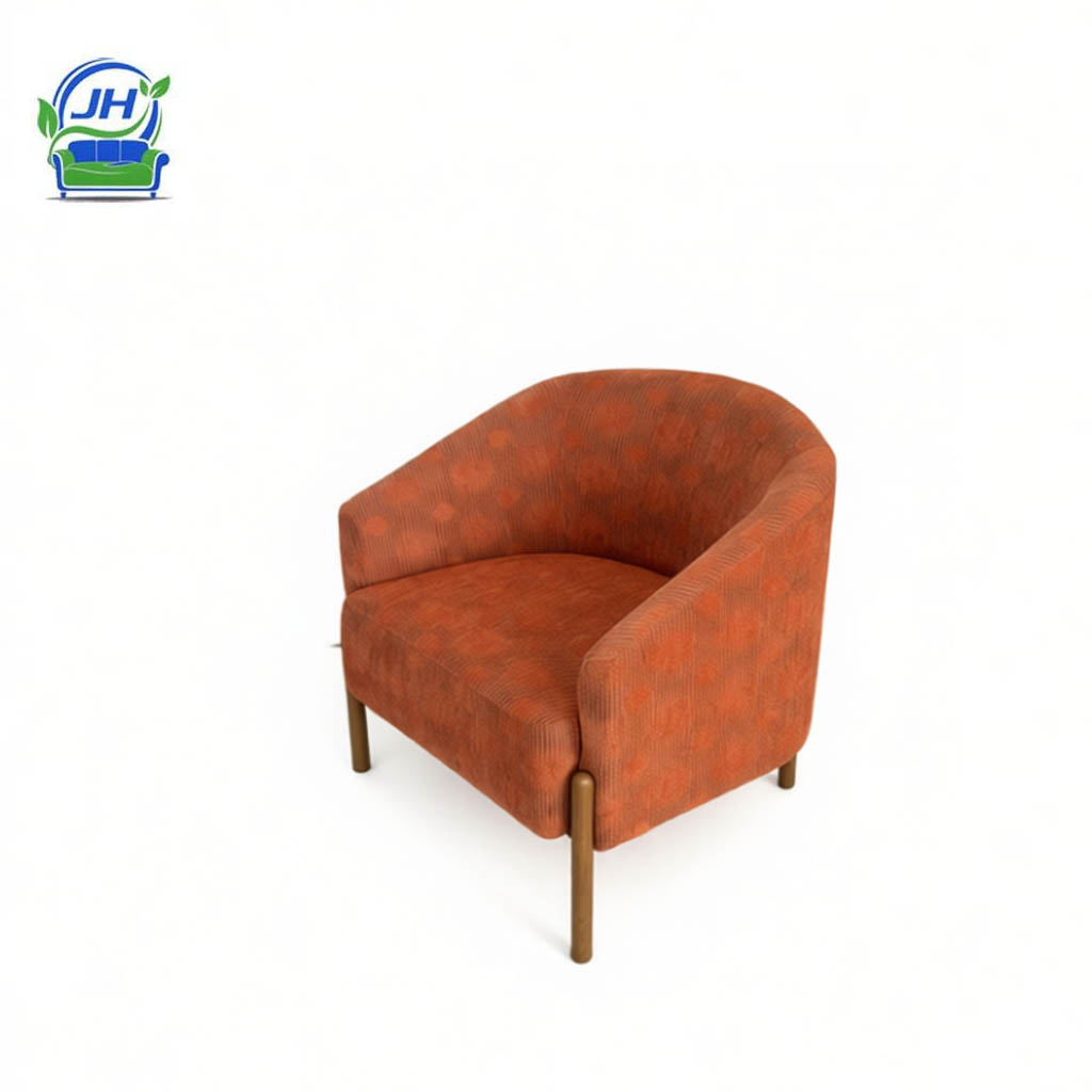 Modern Fabric One Seat Reclining Accent Chair with Durable Wood Legs and Eco-Friendly Design for Living Room
