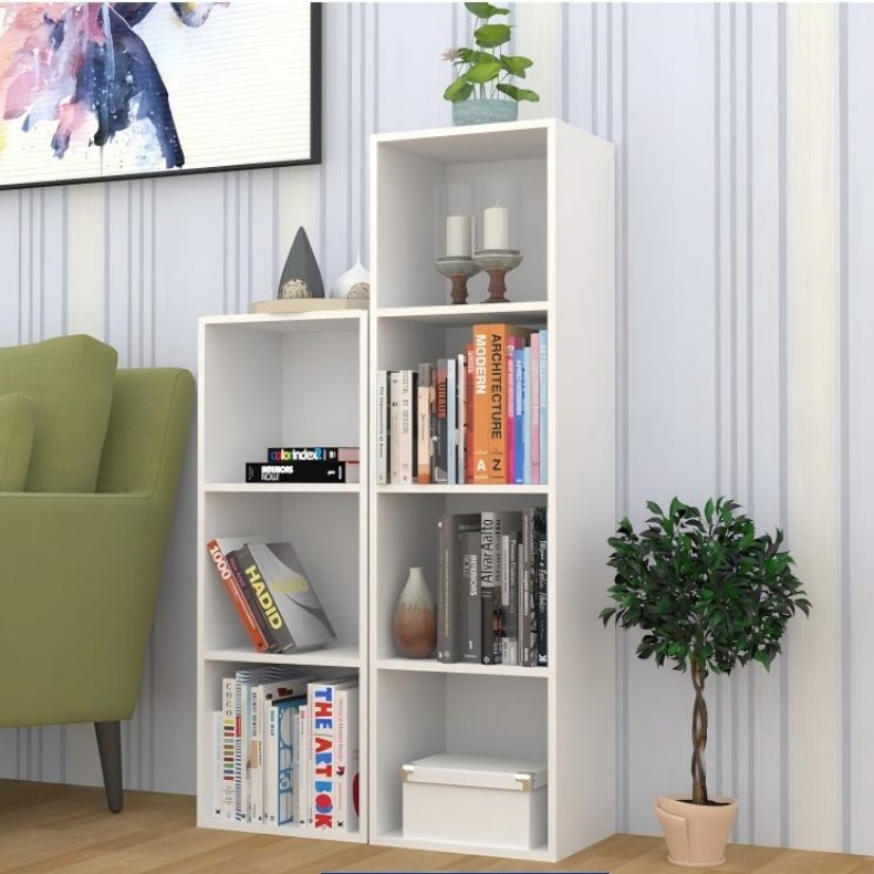 Multi-functional Wooden Bookshelf Big Capacity Adjustable Shelves Freestanding Modern Design for Home Office School Use