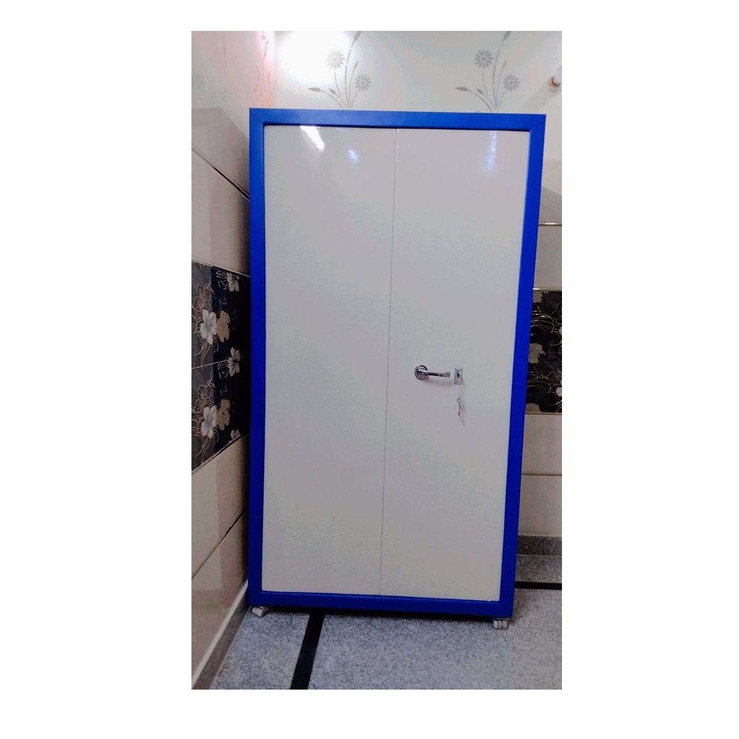 Powder coated metal almirah with modern style perfect storage options and premium construction for daily needs