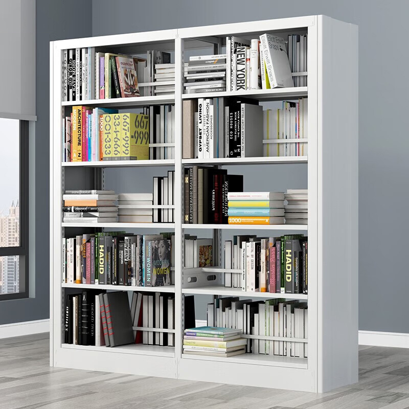 Modern Steel Metal Library Furniture Book Shelves for School Hotel Bedroom Use-Durable Storage Cabinet &amp; Bookcase