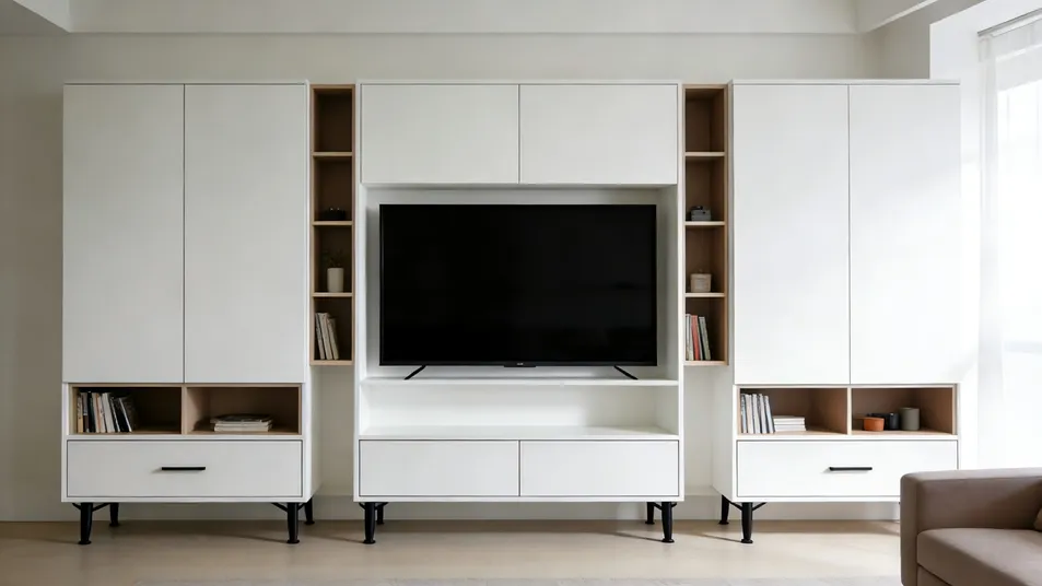 Living Room Wholesale OEM Brand Available Durable Material Wood Media Console