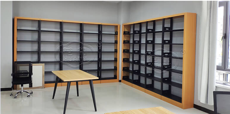 Factory Direct Metal Frame Double Sided 5 Shelves Library School Office Furniture Bookcase Bookshelves