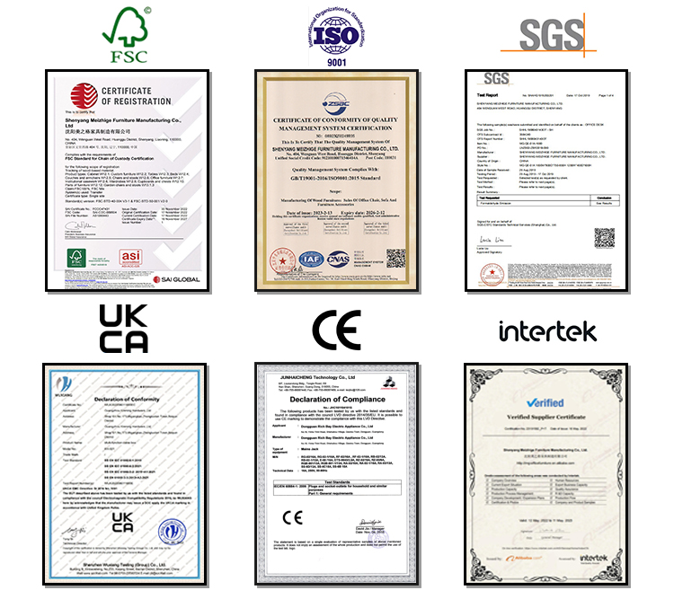 Office Furniture Certificates