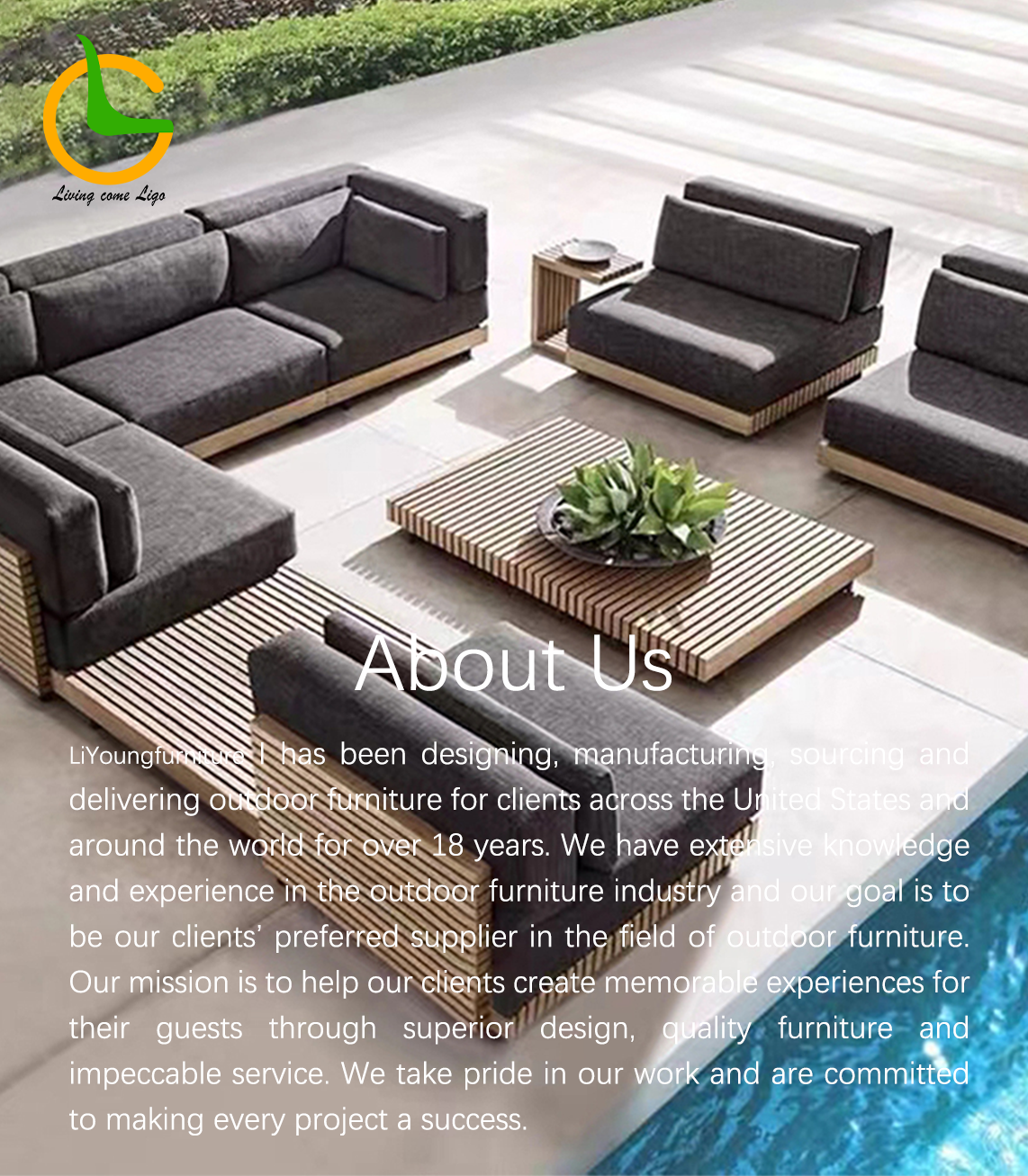 Leisure Outdoor Sofa Set Hero Image