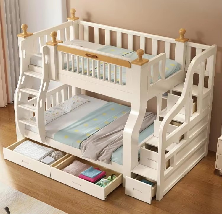 Contemporary Solid Bunk Bed For Minimalist Interiors And Multi-Generational Family Co-Living