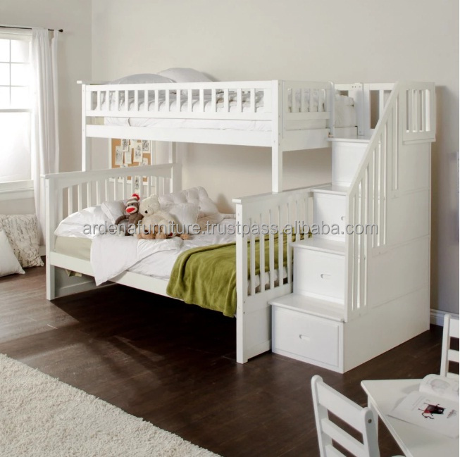 Cheap Kid Bunk Bed Furniture with Solid Wood for Kid Bedroom Furniture Contemporary Optional Standard Morden Customized Size