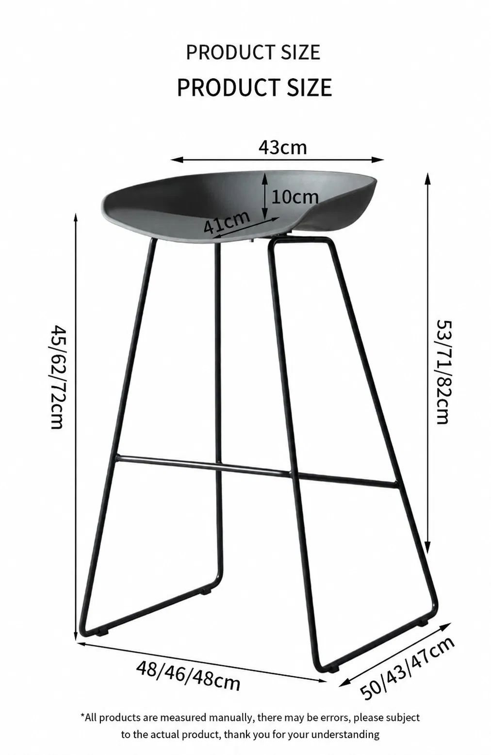 Nordic Tall Counter Furniture Metal Kitchen High Stool Bar Chair Detail 9