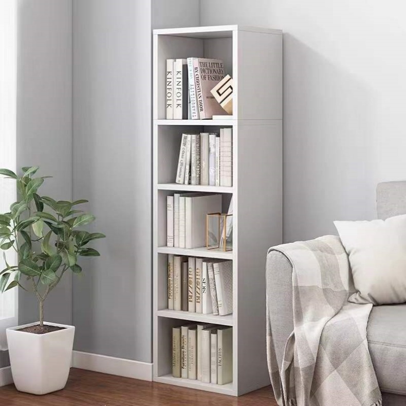 Multi-functional Wooden Bookshelf Big Capacity Adjustable Shelves Freestanding Modern Design for Home Office School Use