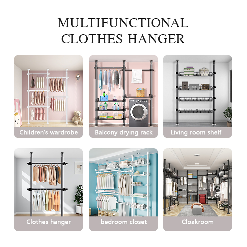 Folding Closet System Modern Foldable Metal Wardrobe Closet Open Wardrobe Black Large Portable Closet For Clothes