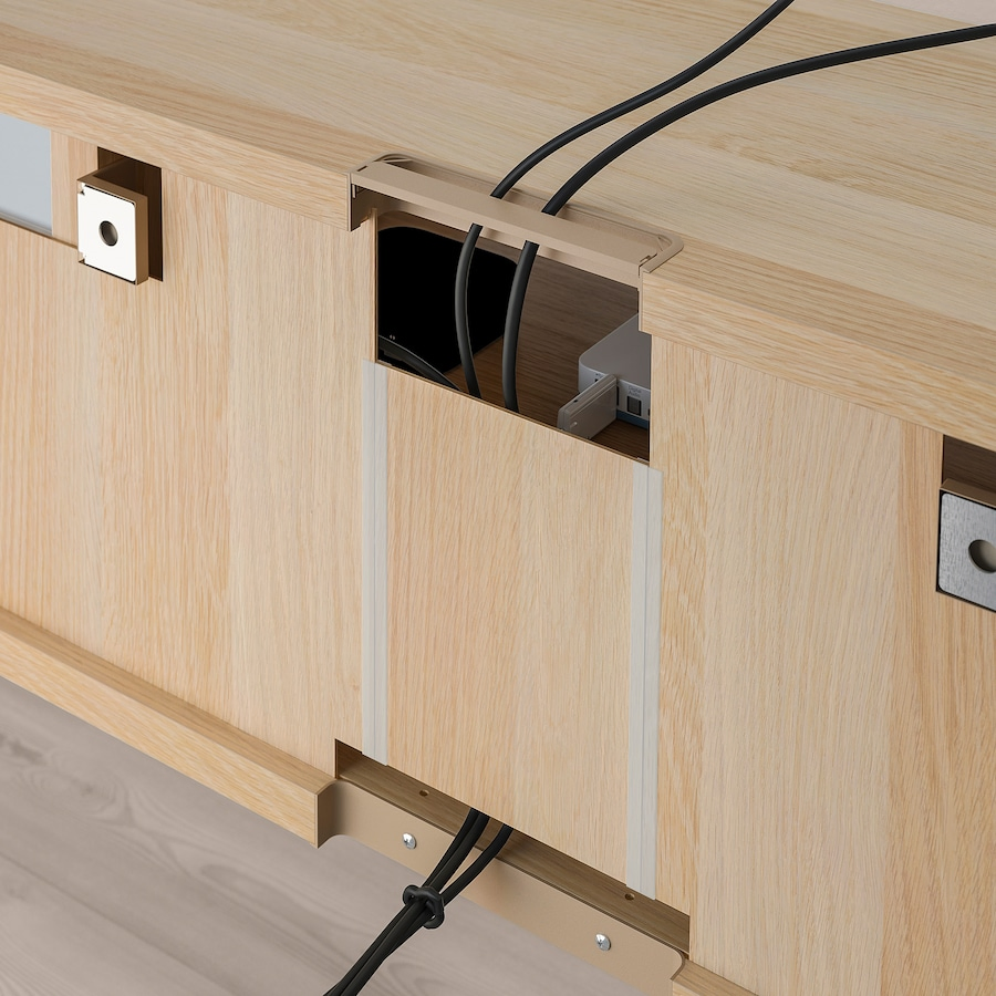 Contemporary TV Cabinet Television Stand Media Storage Console Organizer