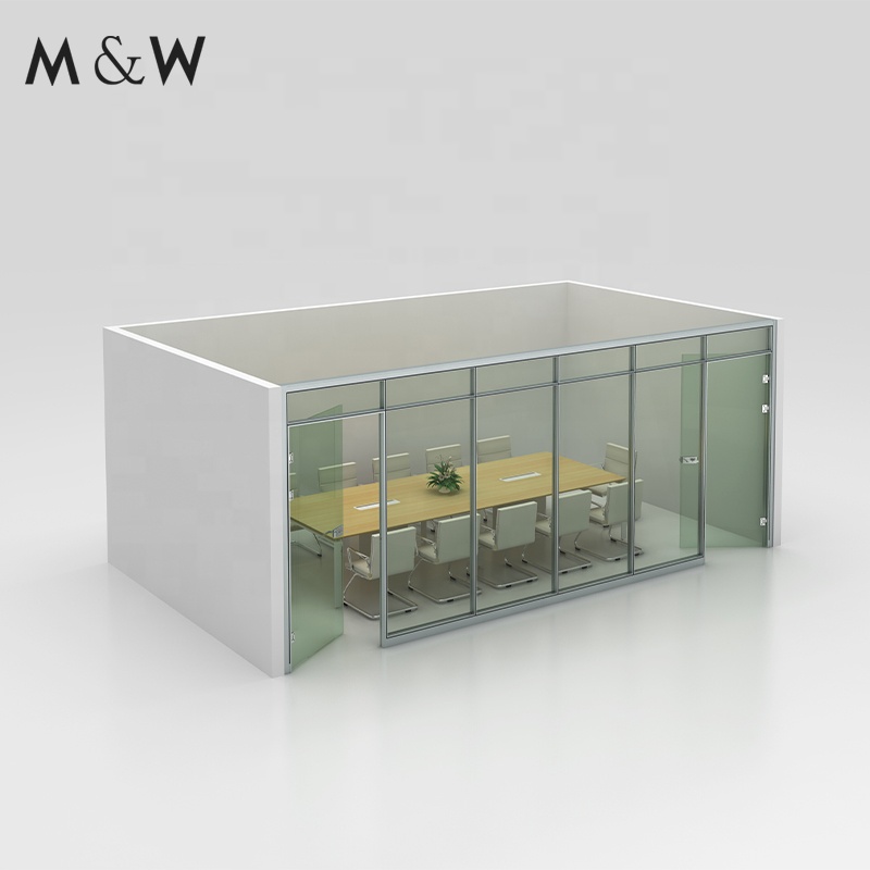 M&amp;W Foshan Manufacture Glass Wall System Indoor Partition Aluminium Office Glass Office Partition