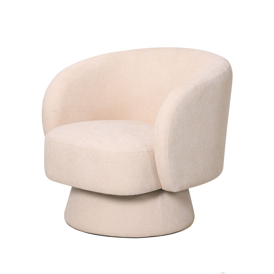 Modern PU Tufted Comfortable Reclining Accent Sofa Chair Fabric Upholstered Arms Swivel Home Office Bedroom Living Room Hotel