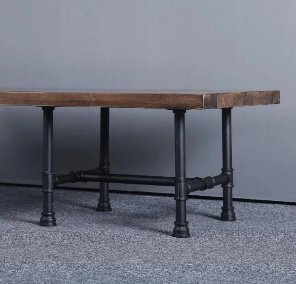 Industrial Table Leg Set Black Painted Malleable Iron Pipes Vintage Furniture Tables Used for Coffee Office and End Table Legs