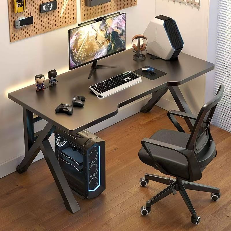 Wholesale Modern Home Furniture K-Shaped Thickened Frame Gaming Table Desk Groove Design Desktop Esports Computer Table