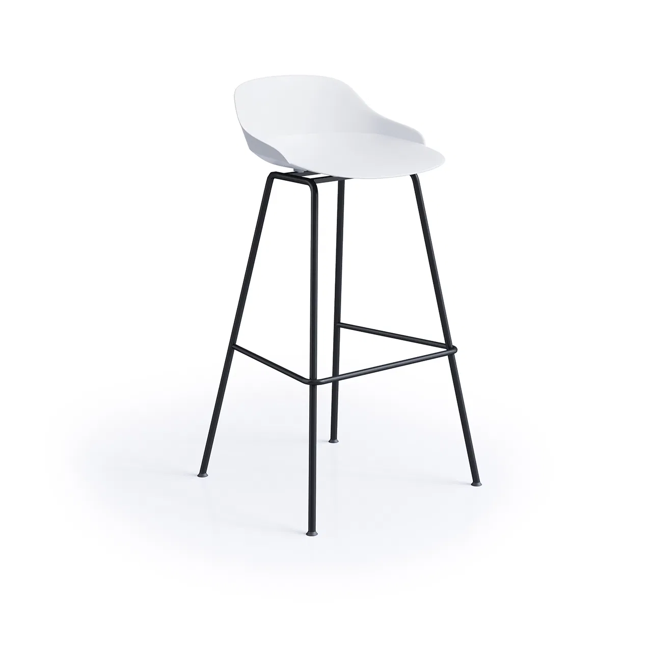 Modern Nordic Counter Bar Chair Barstools PP Sureface Light Metal High Kitchen Stool for Home Bar Steady Feature