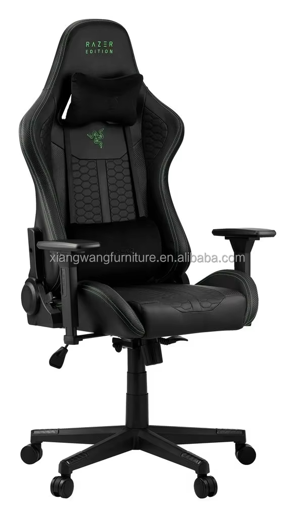 Wholesale Razer Gaming Chair Anji Computer Massage Silla Gamer Racing Chair Swivel Style With PU Metal &amp; Iron Materials