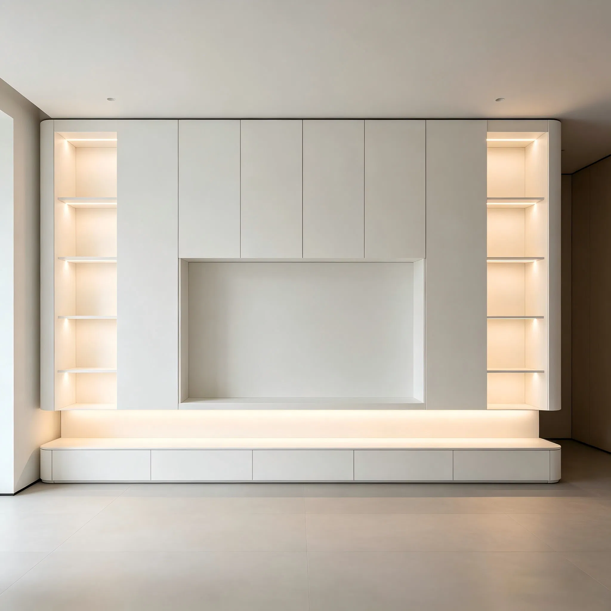 Modern Wholesale Anbangni / OEM Brand Available Wall Mounted Installation Media Console