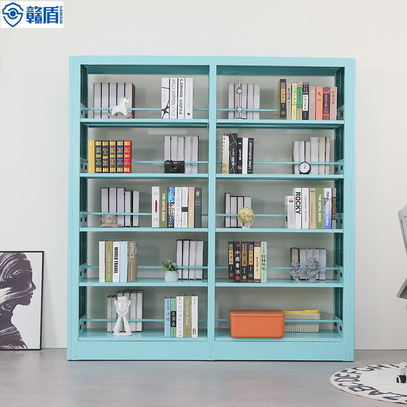Home Steel Bookshelf Free Combination Floor Standing Shelf One-piece Wall-mounted Children's Multi-layer Library Bookcase