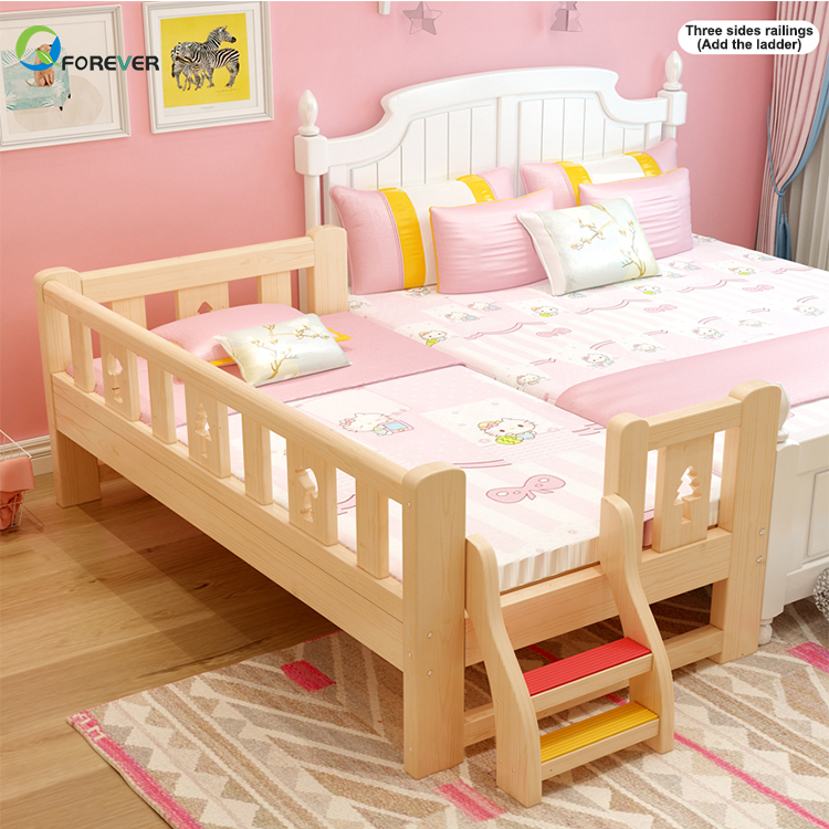 Modern High Quality Solid Pine Wooden Creative Children Bedroom Furniture Sets Kids Single Bed