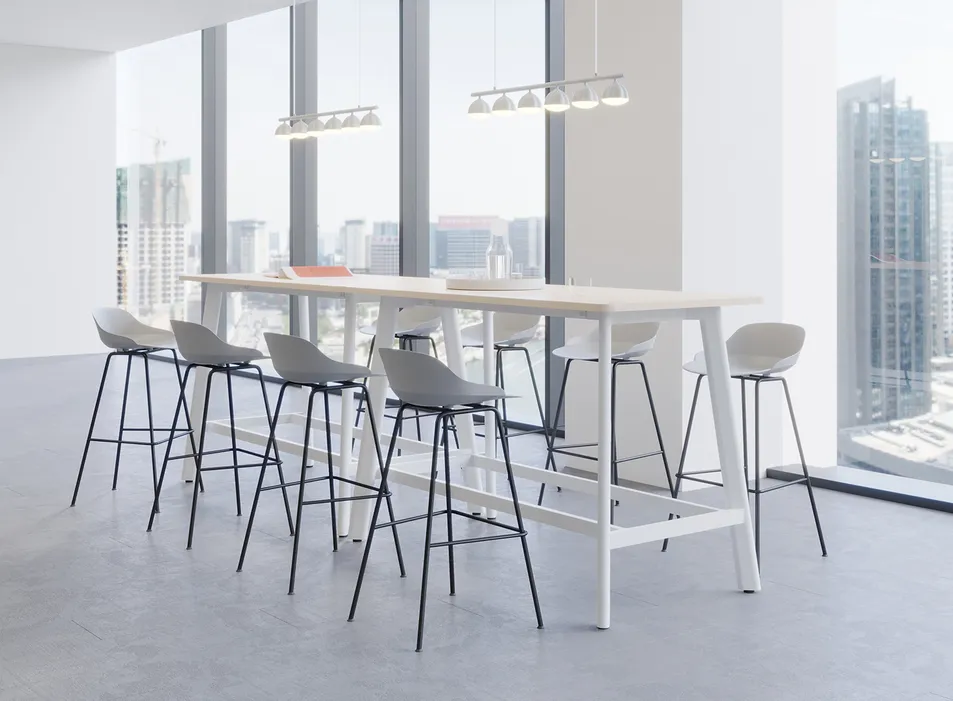 Modern Nordic Counter Bar Chair Barstools PP Sureface Light Metal High Kitchen Stool for Home Bar Steady Feature