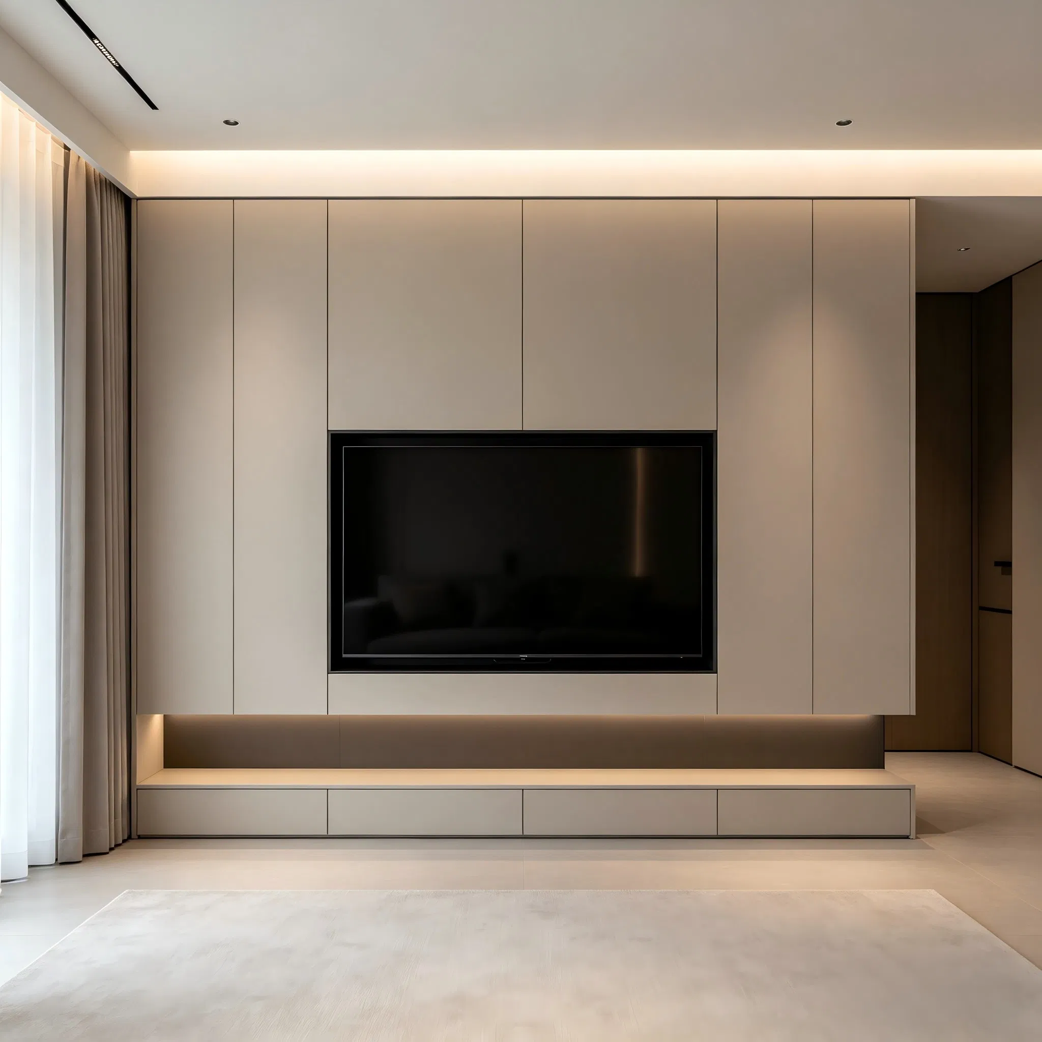Anbangni / OEM Brand Available Wall Mounted Installation Wood Media Console