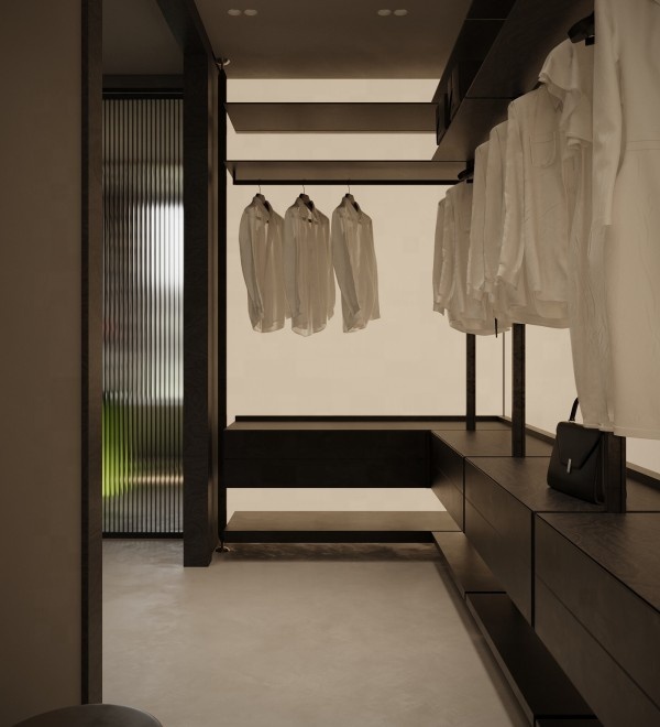 Aluminum MDF Modern Eco-Friendly Durable Bedroom Wardrobe with Closet System for Apartment Villa Mall Clothes Storage
