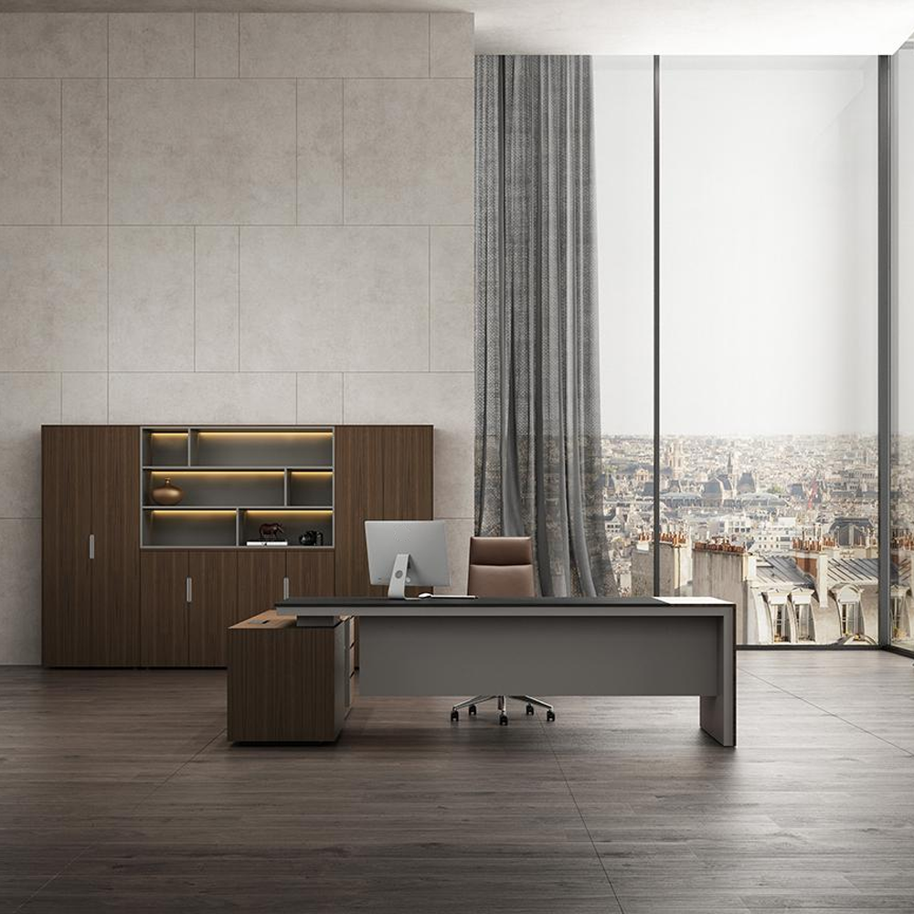 Modular Office Furniture L Shape Design Strong Mobilier Home Luxury Executive Desk