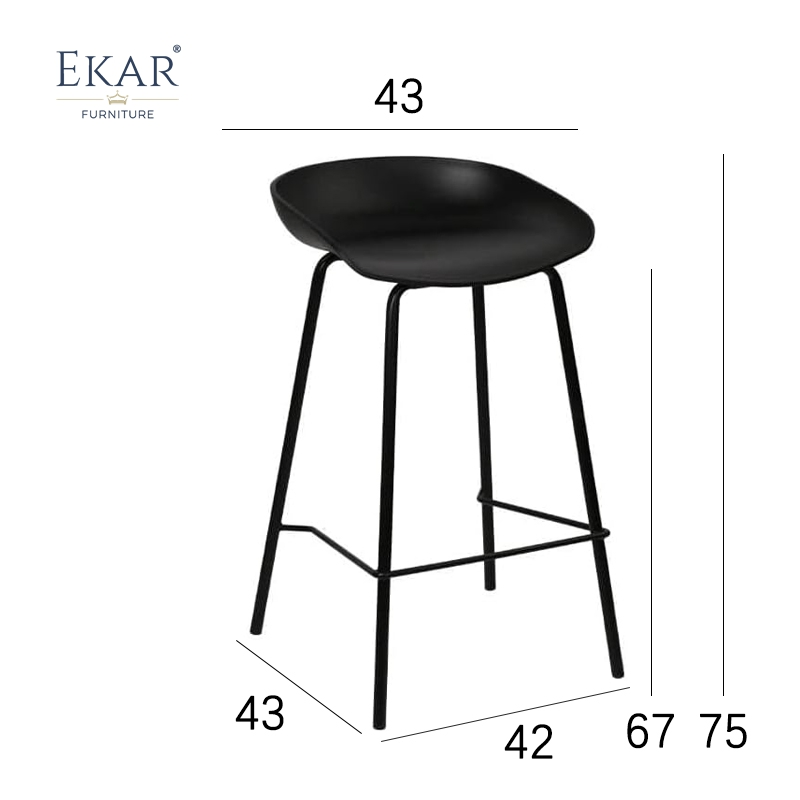 Ekar Modern Minimalist Fabric Bar Counter Stool-for Bars Kitchen Islands Schools Villas Hospitals