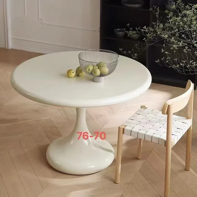 Art FRP Round Table with Tapered Legs