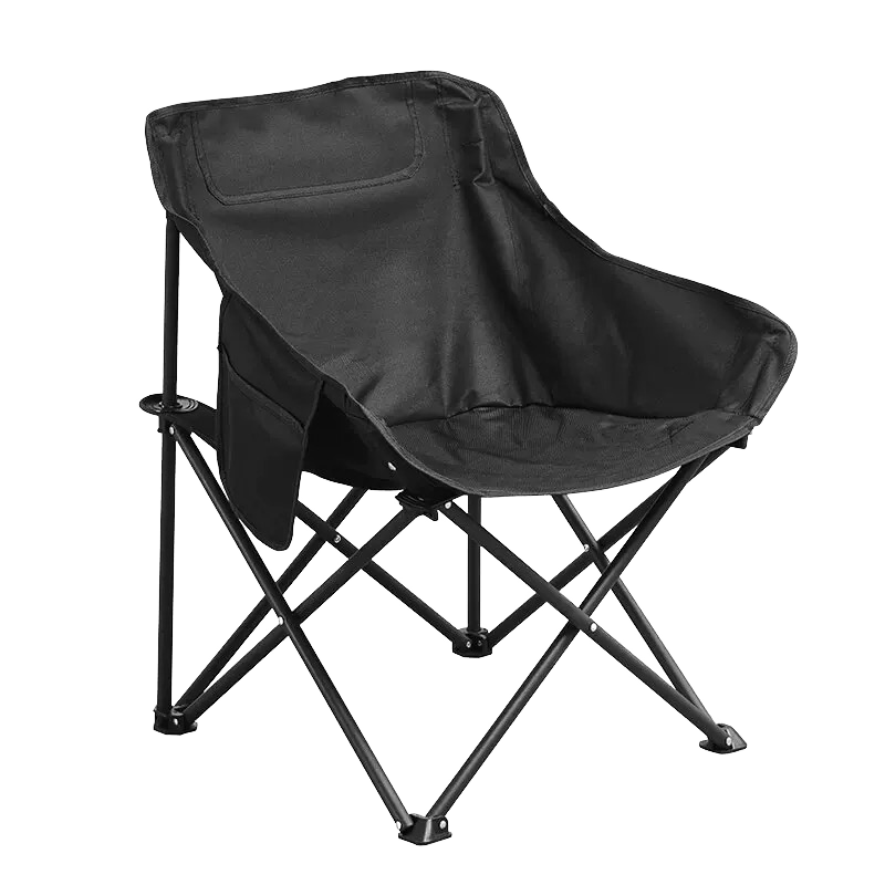 CE Certified Lightweight Folding Beach Chair with Steel Frame Portable Outdoor Camping Chair for Travel and Backyard Use