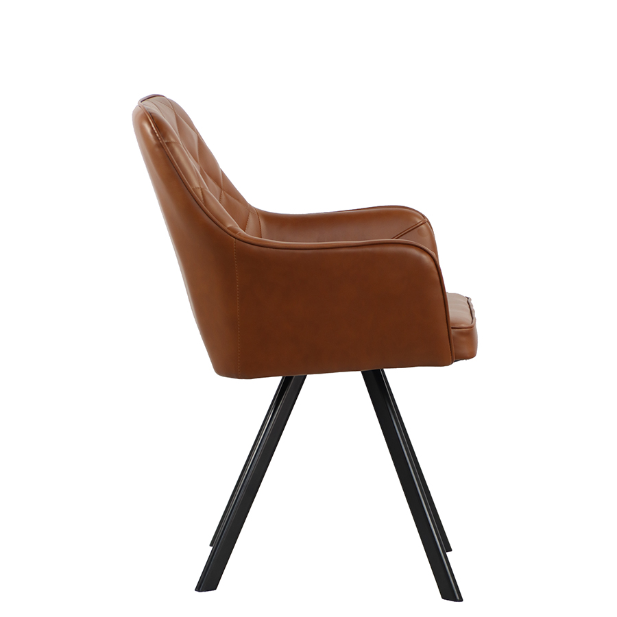 Modern PU Leather Reclining Accent Chair for Living Room and Bedroom Furniture Upholstered Reading Chair with High Backrest