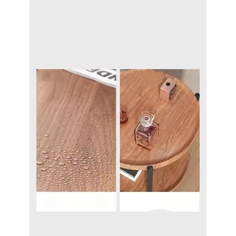 Double-Layer Simple Tea Cart Dessert Cake Cart Hotel Restaurant Delivery Cart Mobile Trolley Coffee Table Sofa End Table