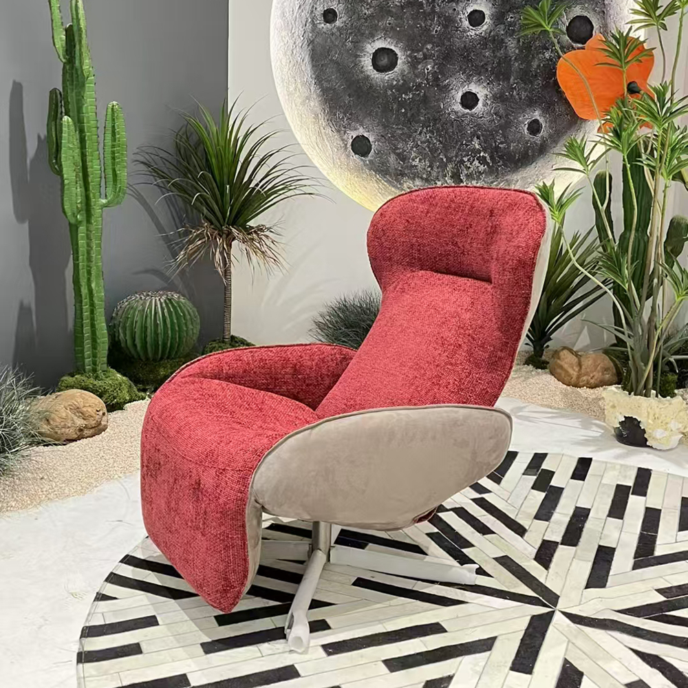Reclining Accent Chair Italian Furniture Modern Armchair Luxury Lounge Leisure Chair Reclinable Living Room Recliner Chair