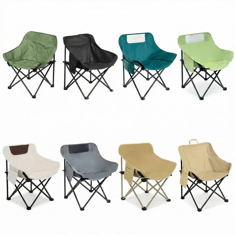 CE Certified Lightweight Folding Beach Chair with Steel Frame Portable Outdoor Camping Chair for Travel and Backyard Use