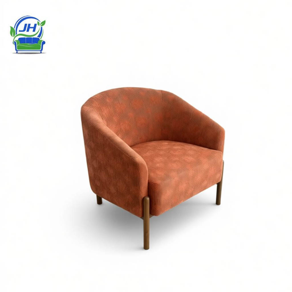 Modern Fabric One Seat Reclining Accent Chair with Durable Wood Legs and Eco-Friendly Design for Living Room