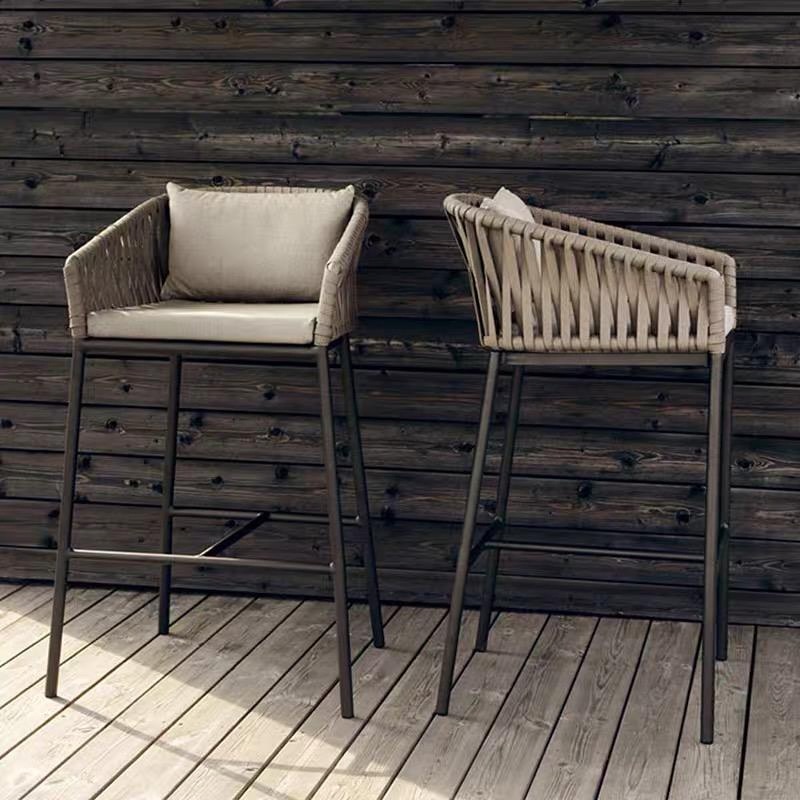 Plastic Kitchen Counter Height Bar Stools Rattan for Kitchen