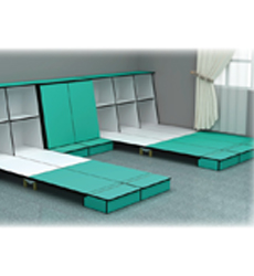 Field Theme Light Blue Wooden Small Class Kindergarten Kids Bedroom Room Furniture Beds